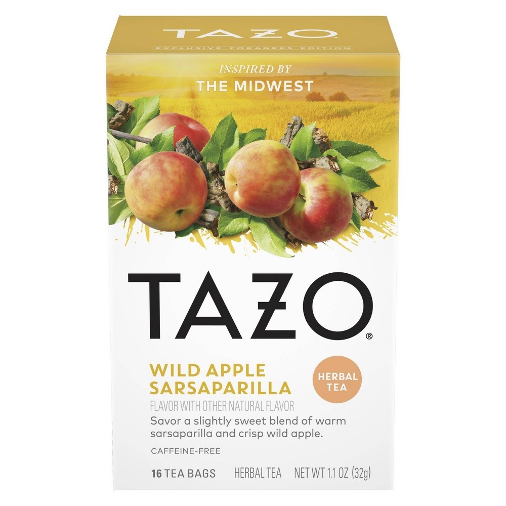 slide 2 of 5, Tazo Foragers Wild Apple Sarsaparilla Tea, 16 ct