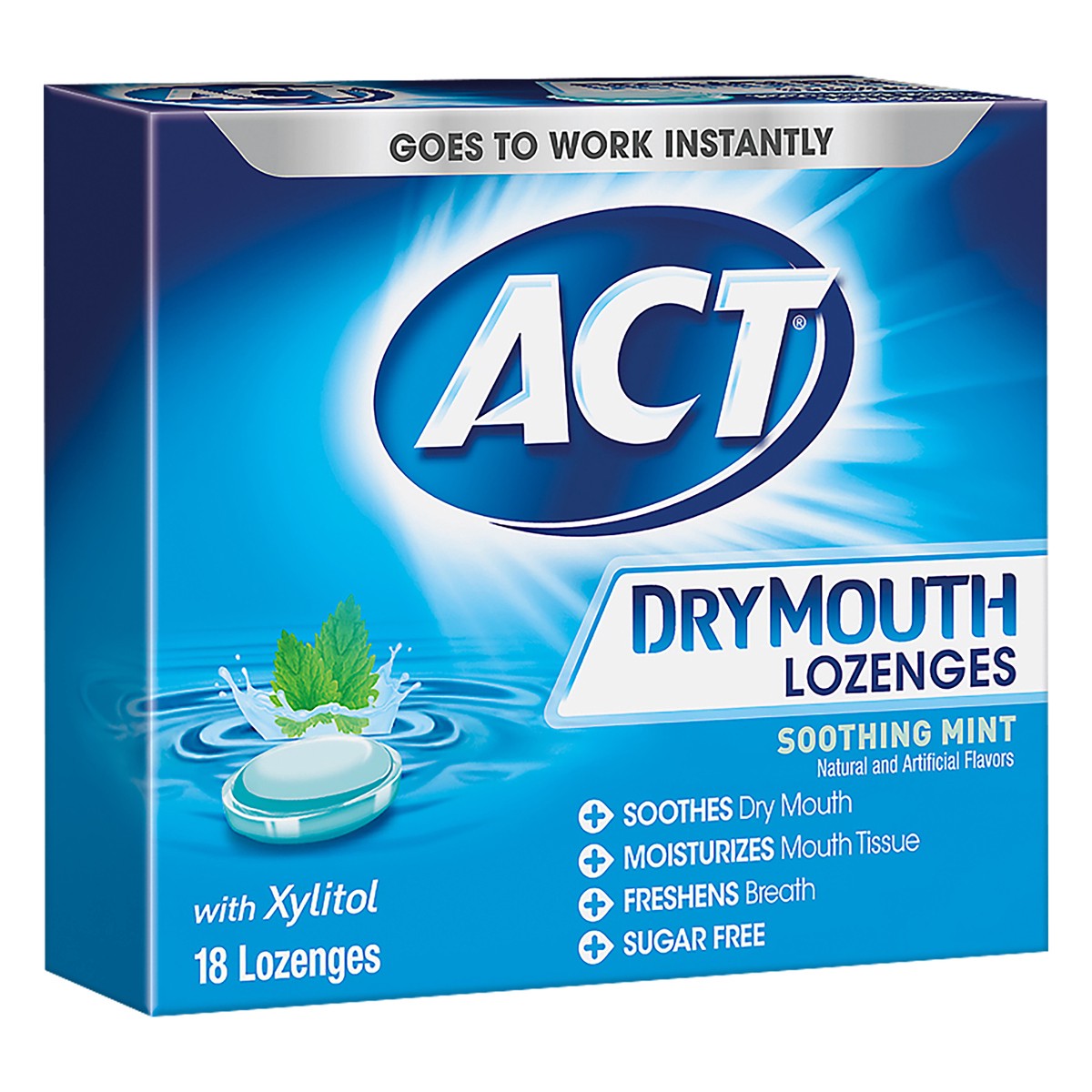 slide 2 of 11, ACT Dry Mouth Soothing Mint Lozenges 18 ea, 18 ct