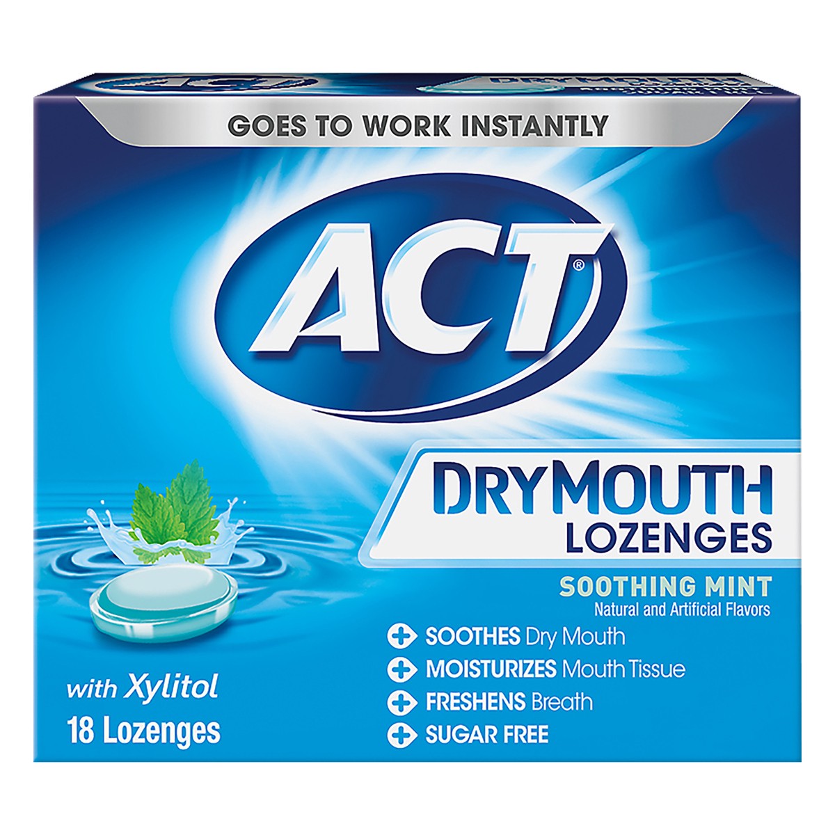 slide 11 of 11, ACT Dry Mouth Soothing Mint Lozenges 18 ea, 18 ct