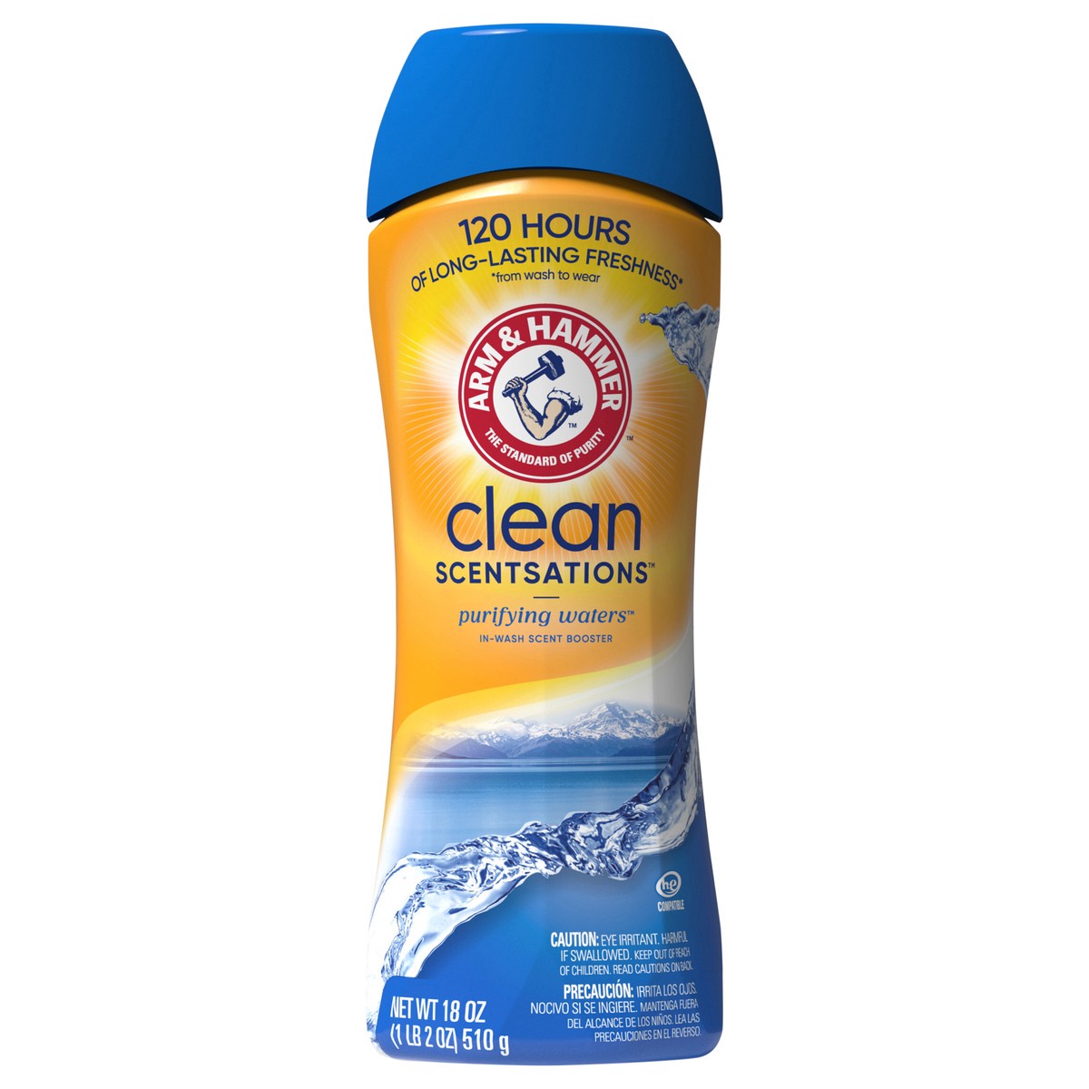 slide 1 of 9, ARM & HAMMER Clean Scentsations In-Wash Scent Booster - Purifying Waters, 18 Oz, 18 oz