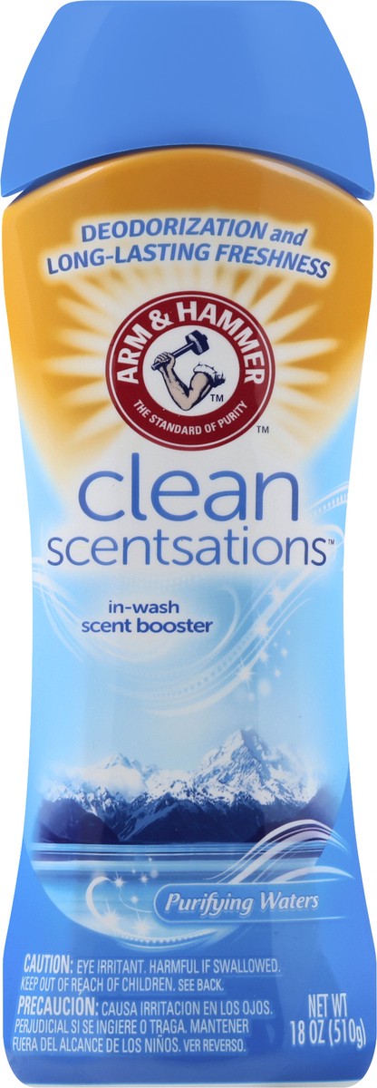 slide 2 of 9, Arm & Hammer Clean Scentsations In-Wash Scent Booster - Purifying Waters, 18 oz, 18 fl oz