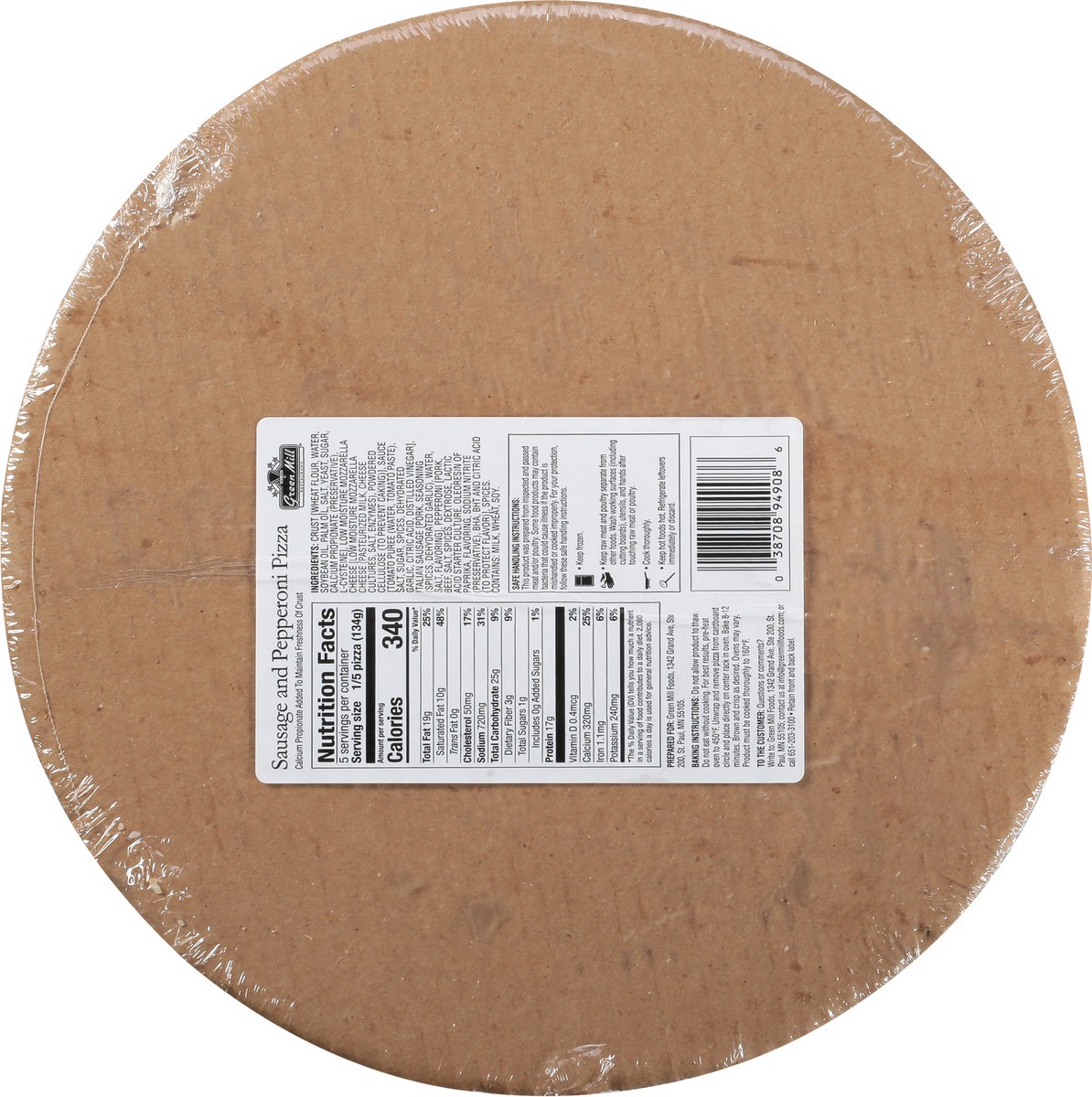 slide 11 of 12, Green Mill Restaurant Tavern-Style Sausage and Pepperoni Pizza 23.7 oz, 23.7 oz