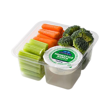 slide 1 of 1, Grab N Go Vegetable Dip Tray - 10 Oz, 10 oz