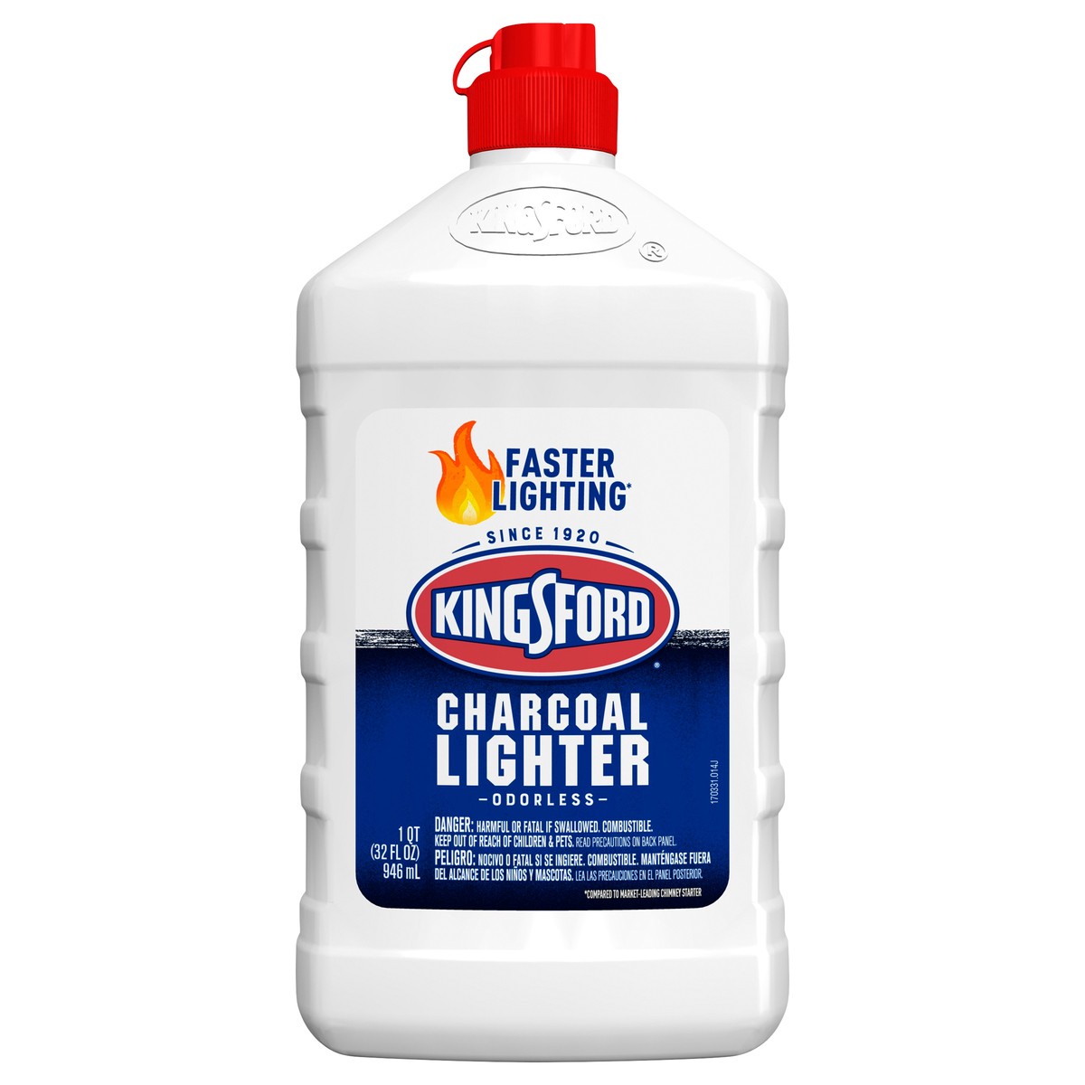 slide 1 of 5, Kingsford Odorless Charcoal Lighter Fluid, 1 qt