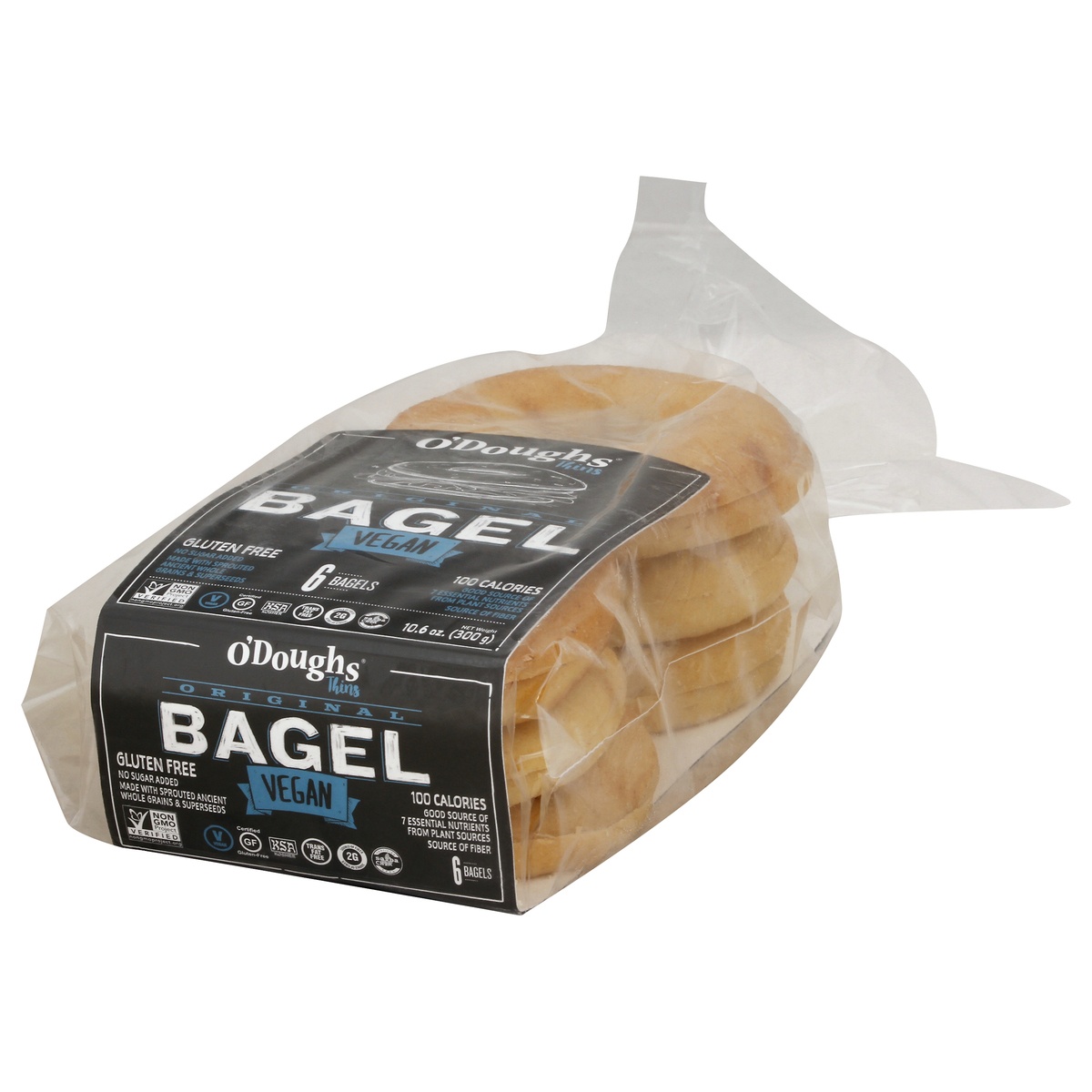 slide 8 of 10, O'Doughs Thins Vegan Original Bagels 6 Each, 10.58 oz