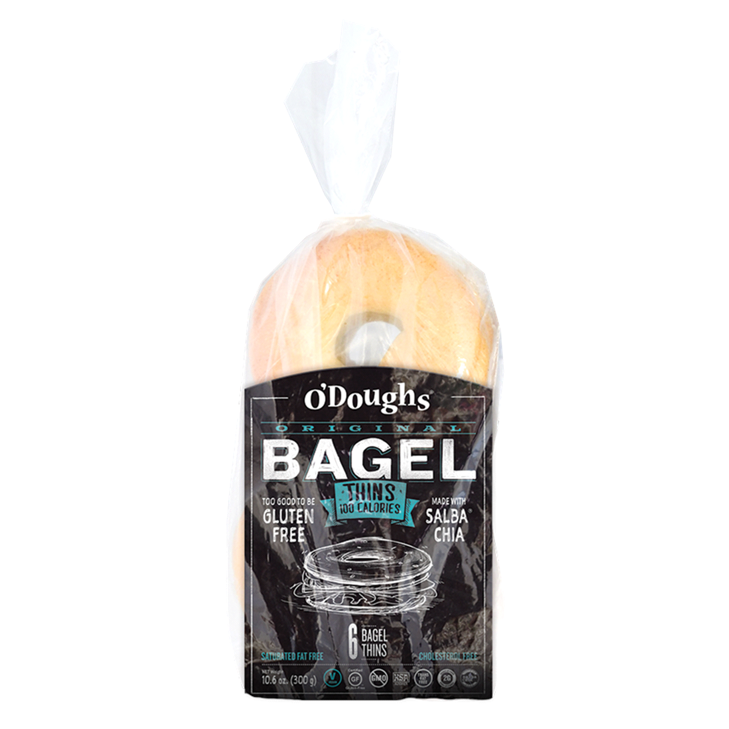 slide 1 of 10, O'Doughs Thins Vegan Original Bagels 6 Each, 10.58 oz