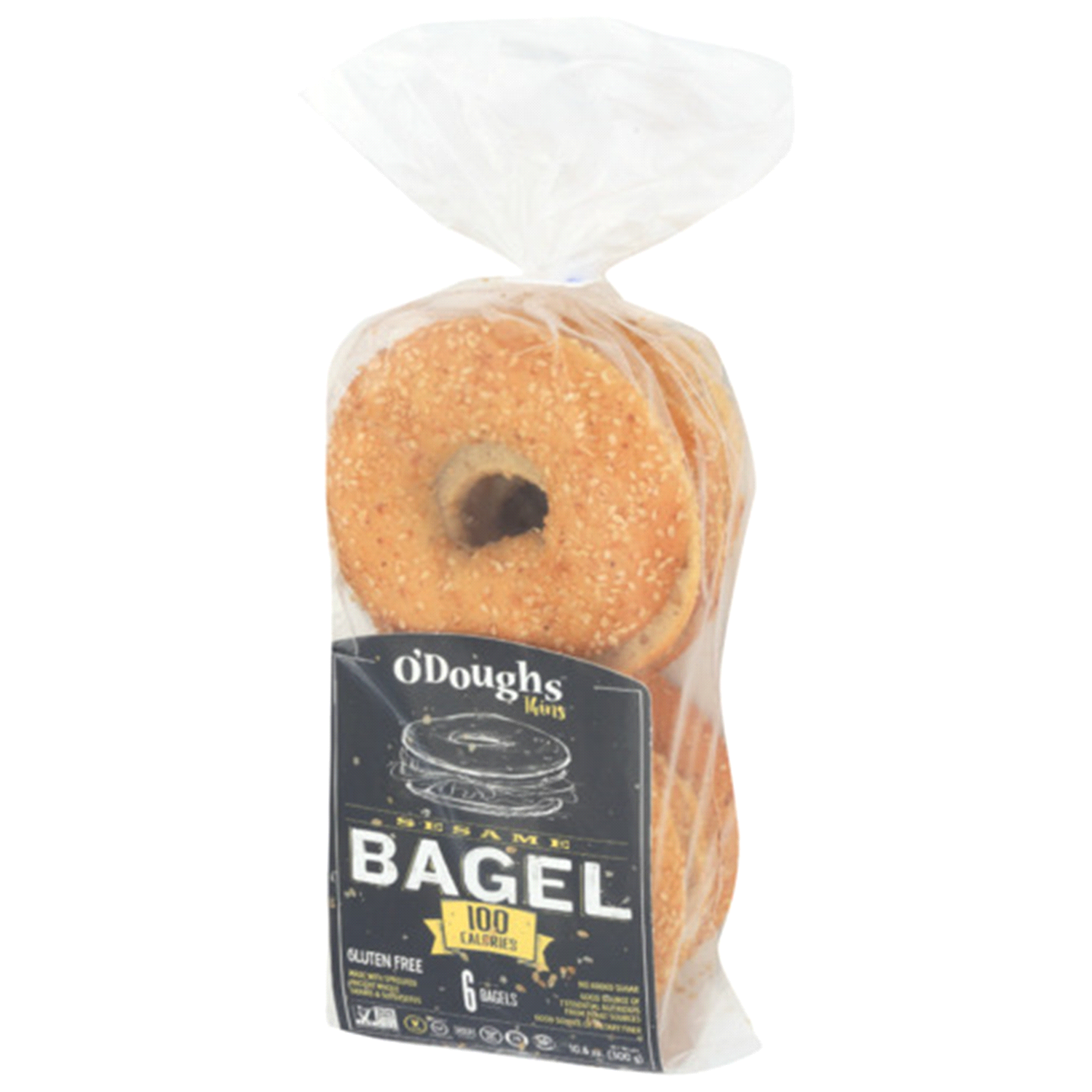 slide 4 of 5, O'Doughs Thins Bagels, Gluten Free, Sesame, 10.6 oz