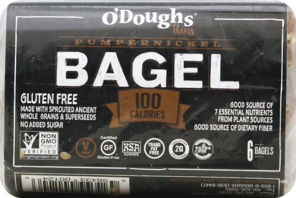 slide 9 of 10, O'Doughs Bagel Thin Pumpernickel, 10.6 oz