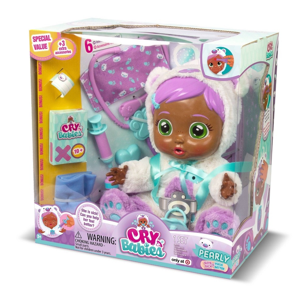 slide 3 of 3, Cry Babies Pearly Interactive Baby Doll, 1 ct