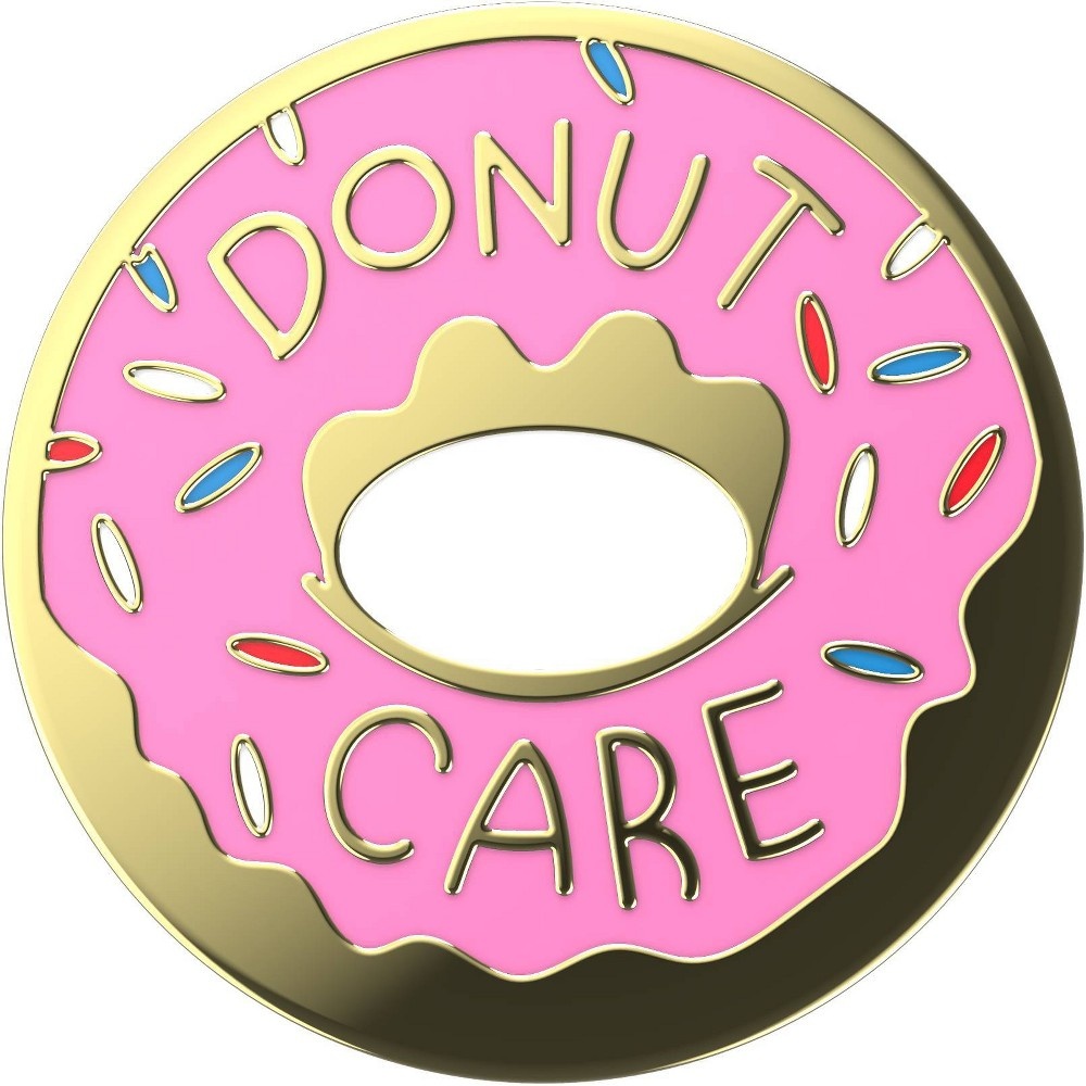 slide 3 of 3, PopSockets Enamel PopGrip Cell Phone Grip & Stand - Donut (Pink), 1 ct