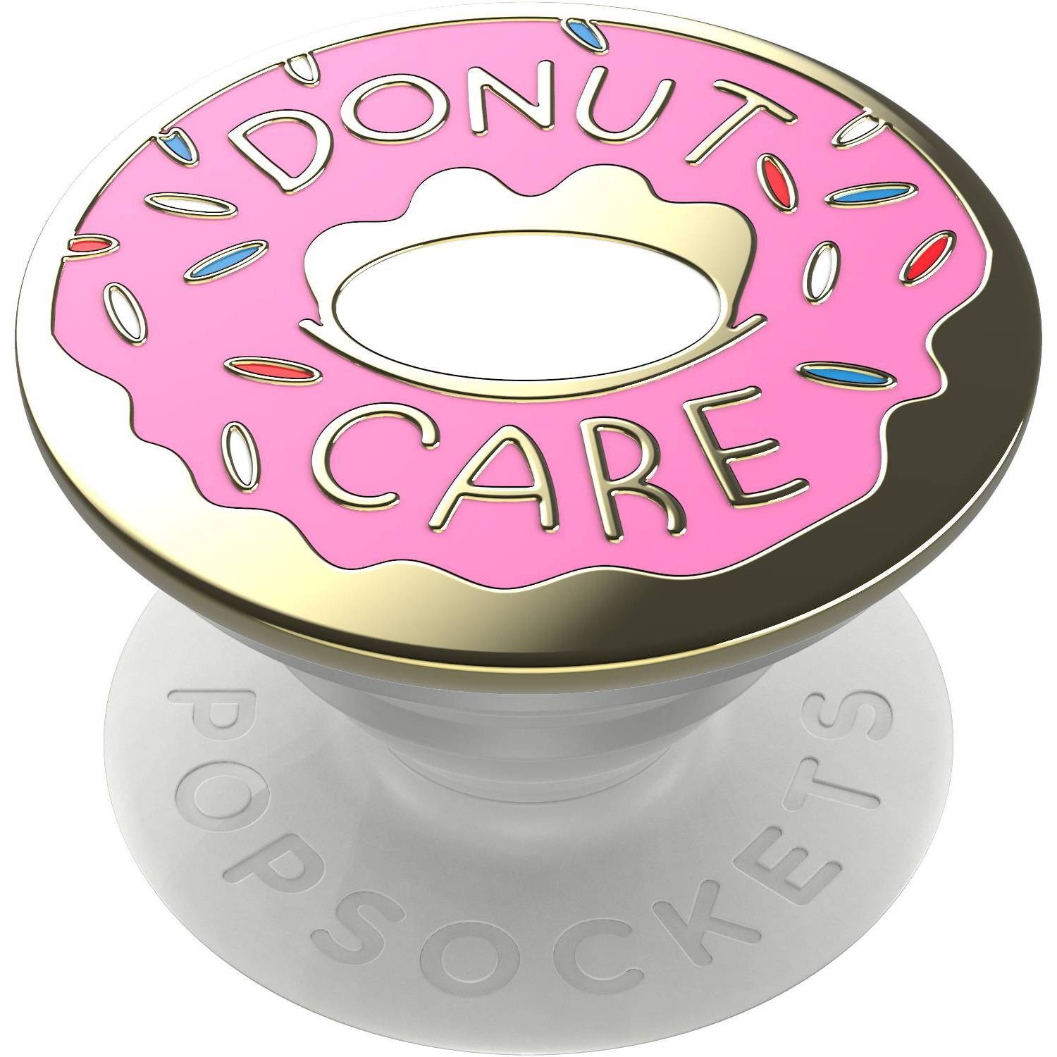 slide 1 of 3, PopSockets Enamel PopGrip Cell Phone Grip & Stand - Donut (Pink), 1 ct