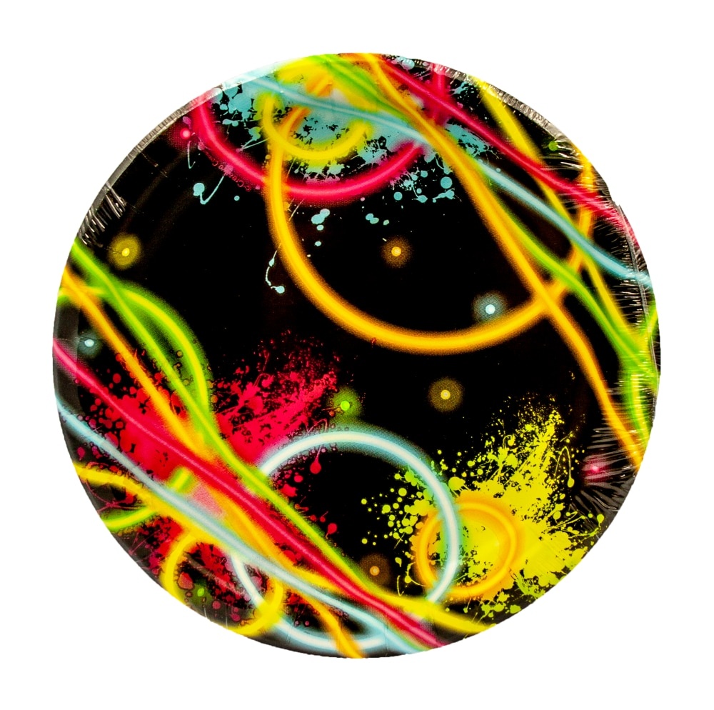 slide 1 of 1, Creative Converting Glow Party Luncheon Plates, 8 ct