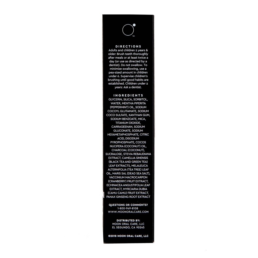 slide 5 of 7, Moon Activated Charcoal Fluoride-Free Whitening Lunar Peppermint Toothpaste, 4.2 oz