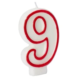 Ag/g Feminine Candle Numeral 9