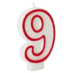Ag/g Feminine Candle Numeral 9