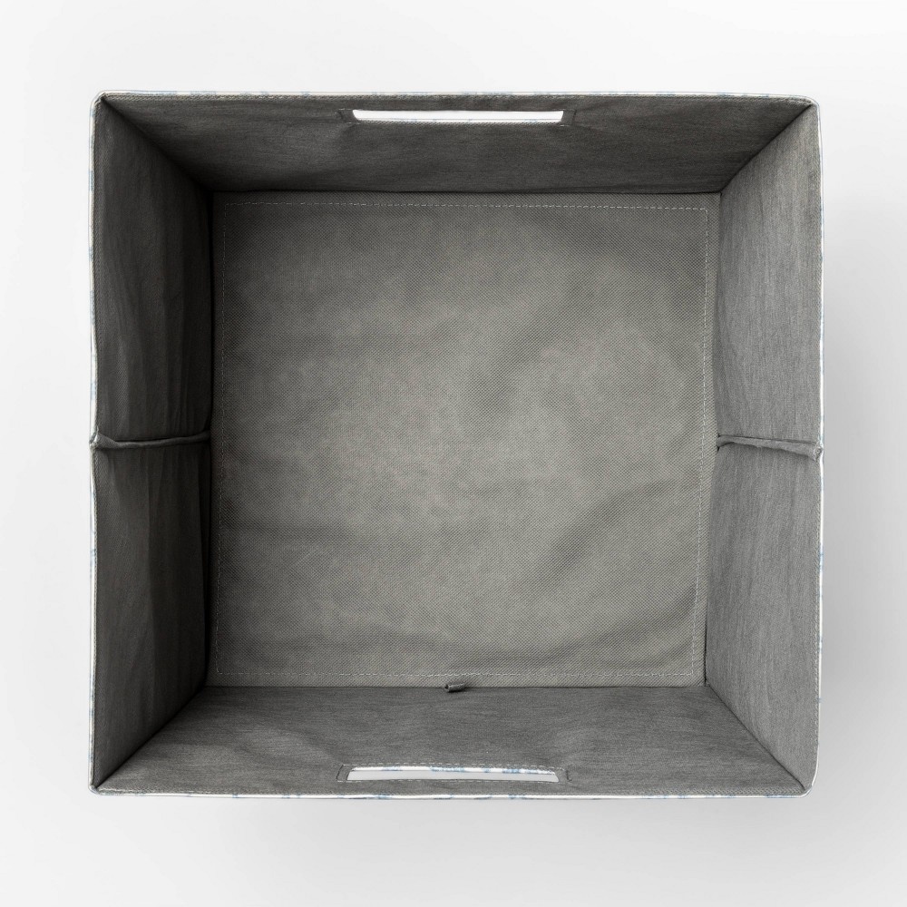 slide 3 of 4, 13" Fabric Cube Storage Bin Soft Blue Floral Pattern - Threshold, 1 ct