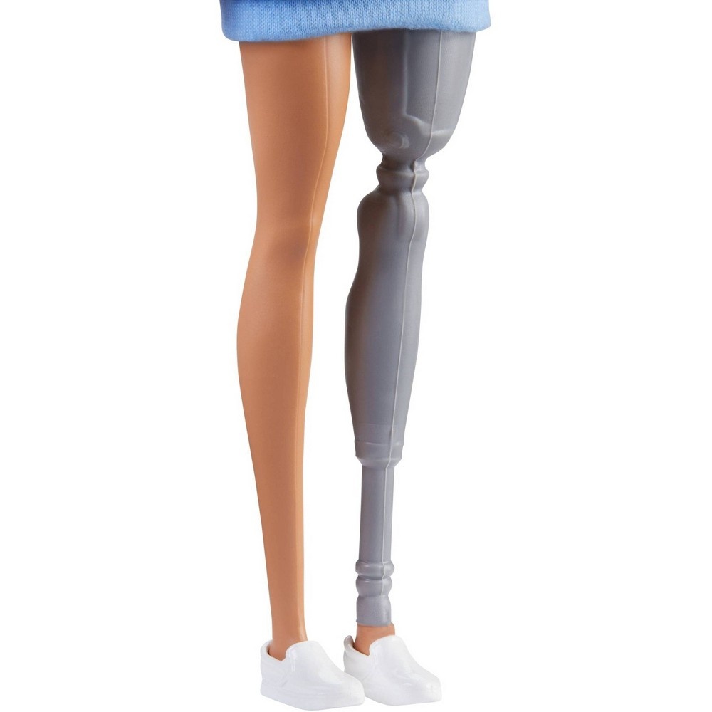 slide 6 of 8, Barbie Fashionistas Doll #121 Brunette Hair and Prosthetic Leg, 1 ct