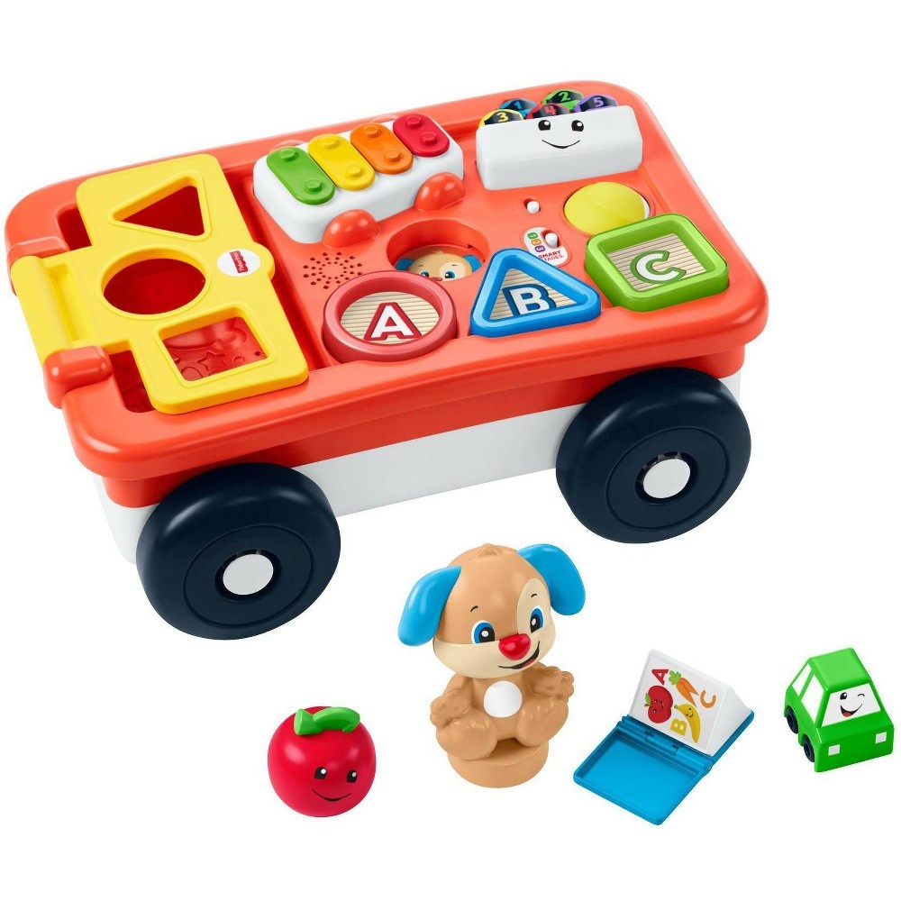 slide 3 of 11, Fisher-Price Laugh And Learn Pull And Play Learning Wagon, 1 ct