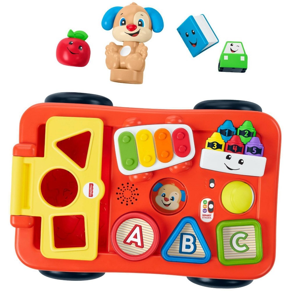 slide 5 of 11, Fisher-Price Laugh And Learn Pull And Play Learning Wagon, 1 ct