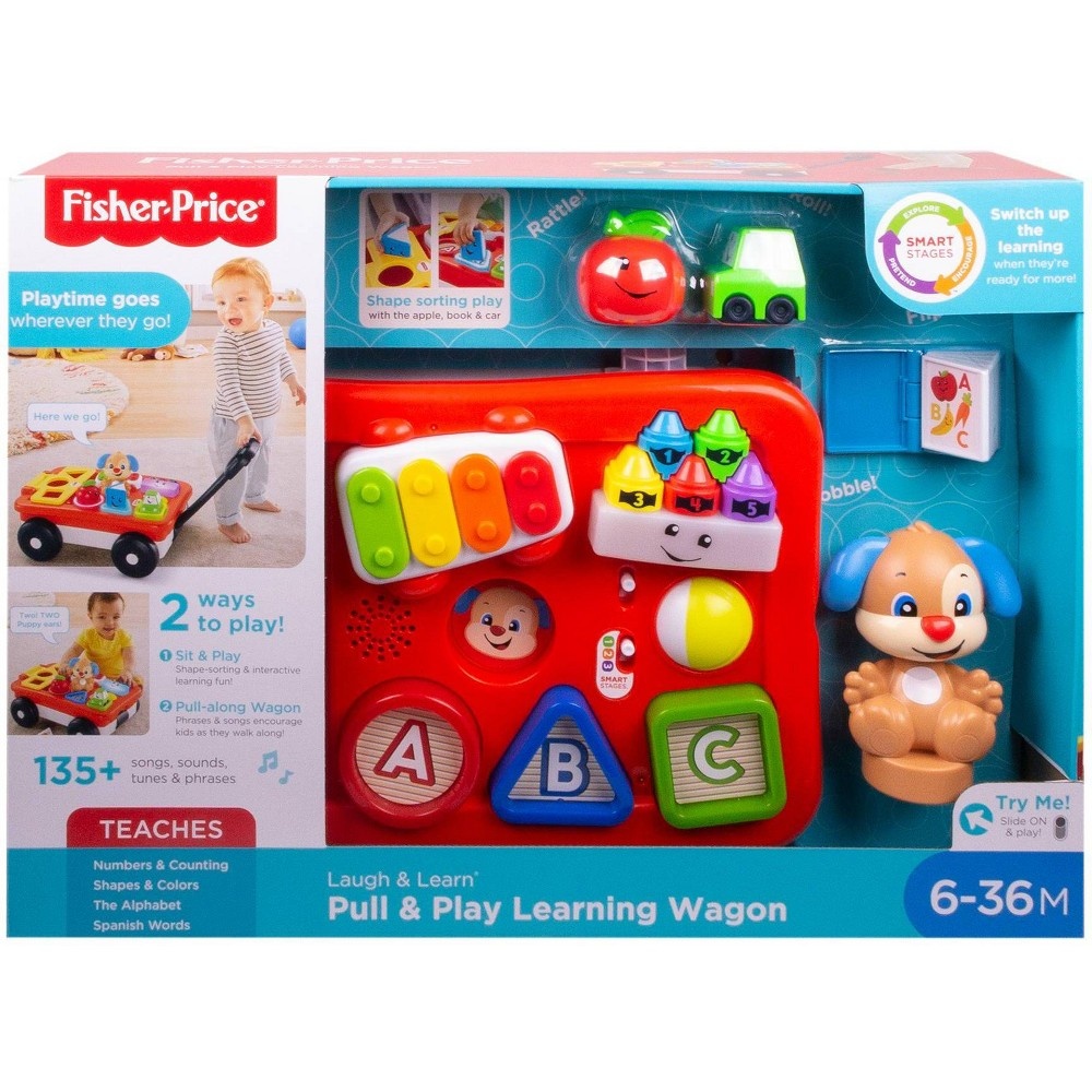 slide 11 of 11, Fisher-Price Laugh And Learn Pull And Play Learning Wagon, 1 ct