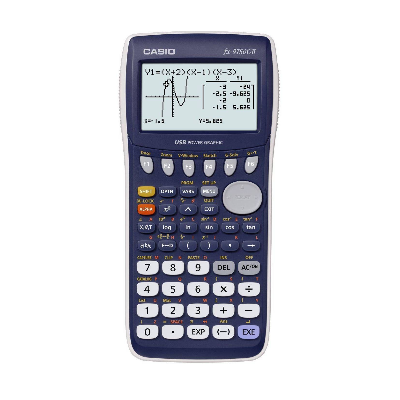 slide 1 of 2, Casio Graphing Calculator - Blue, 1 ct