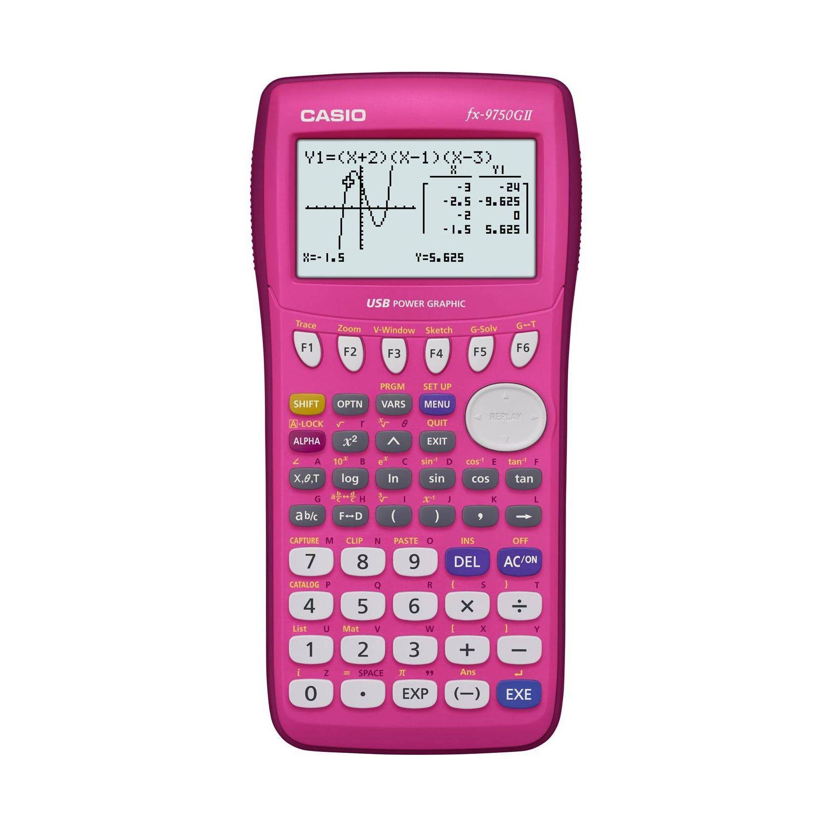 slide 1 of 2, Casio Graphing Calculator - Pink, 1 ct