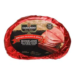 Carando Brown Sugar & Spice Boneless Sliced Half Ham