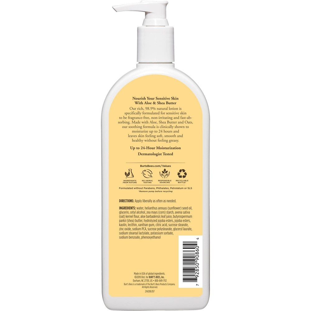 slide 2 of 2, Burt's Bees Sensitive Hand and Body Lotion - 12oz, 12 oz