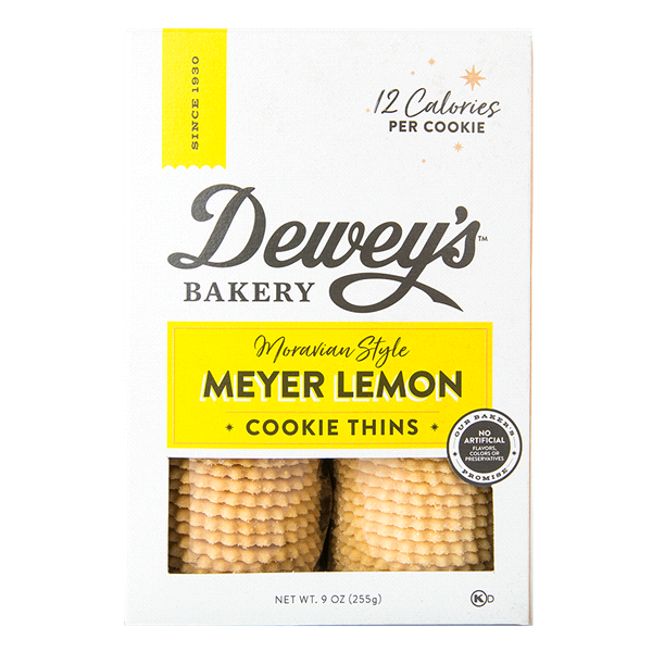 slide 1 of 1, Dewey's Moravian Style Meyer Lemon Cookie Thins, 9 oz