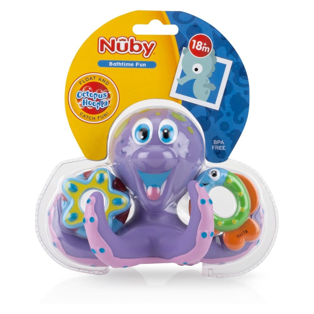 slide 2 of 3, Nuby Octopus Hoopla Bathtime Toy, 1 ct