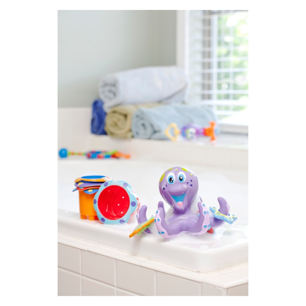 slide 3 of 3, Nuby Octopus Hoopla Bathtime Toy, 1 ct