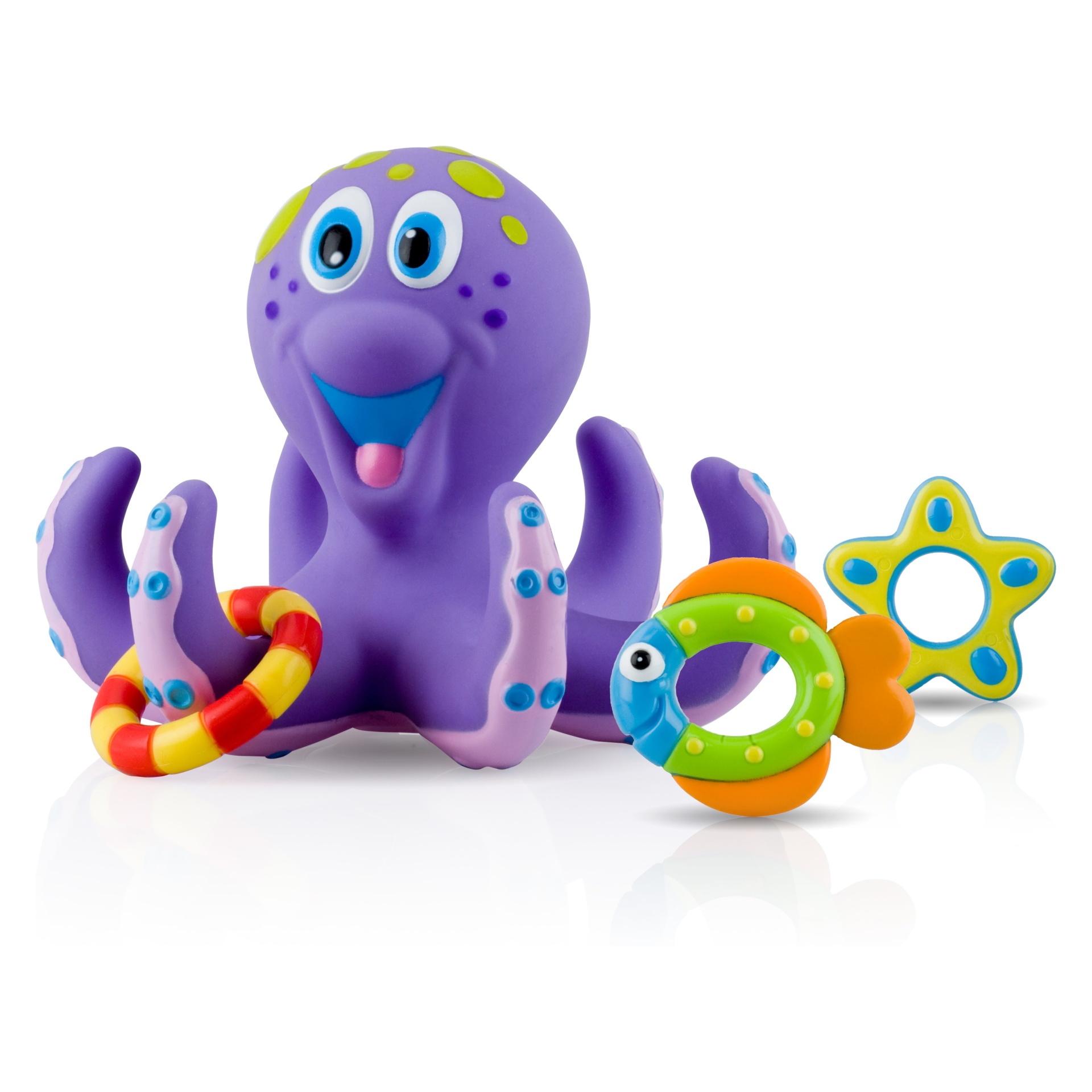 slide 1 of 3, Nuby Octopus Hoopla Bathtime Toy, 1 ct