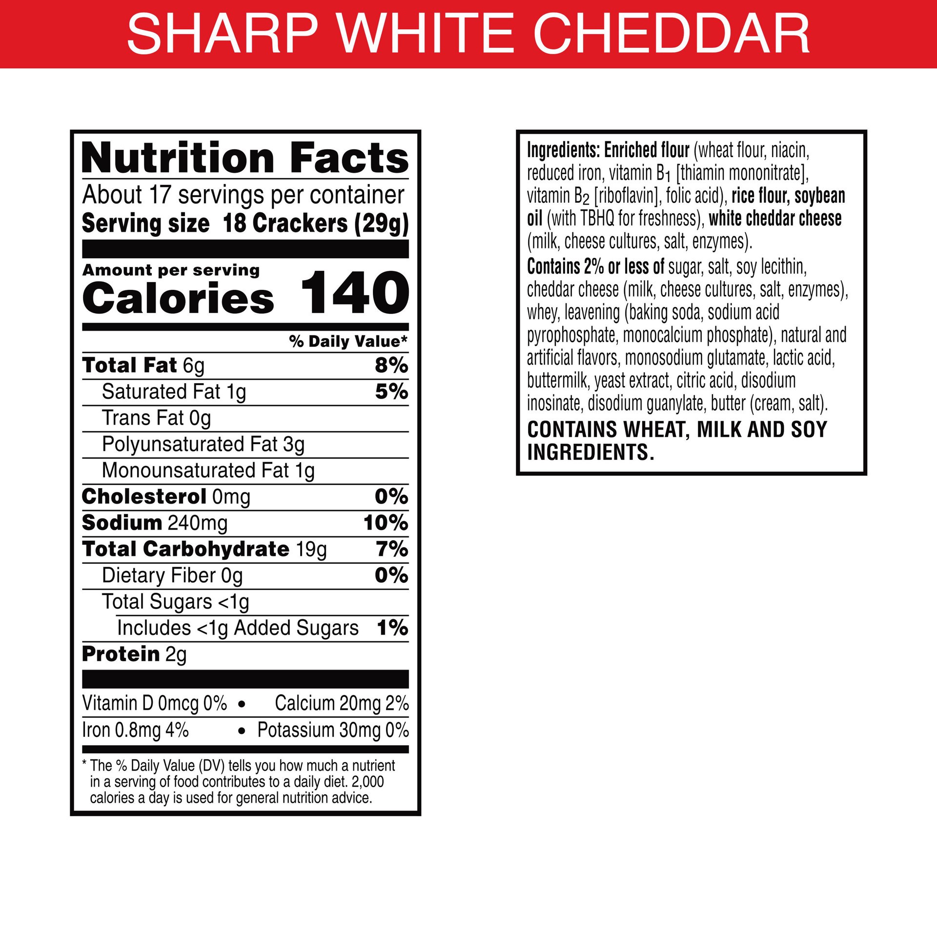 slide 5 of 5, Cheez-It Grooves Crunchy Cheese Crackers, Snack Crackers, Lunch Snacks, Family Size, Sharp White Cheddar, 17oz Box, 1 Box, 17 oz