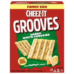 Cheez-It Grooves Sharp White Cheddar Crunchy Cheese Crackers