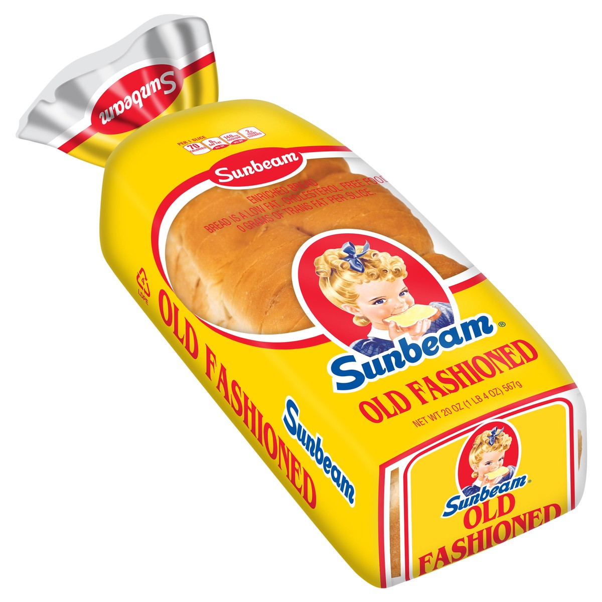 slide 9 of 12, Sunbeam Old Fashioned Enriched Bread 20 oz. Loaf, 20 oz