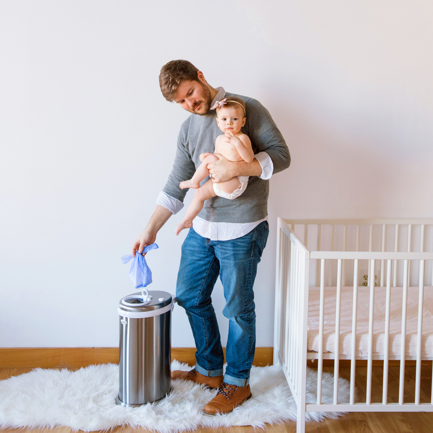 slide 3 of 3, Ubbi World Diaper Sacks - Periwinkle, 200 ct