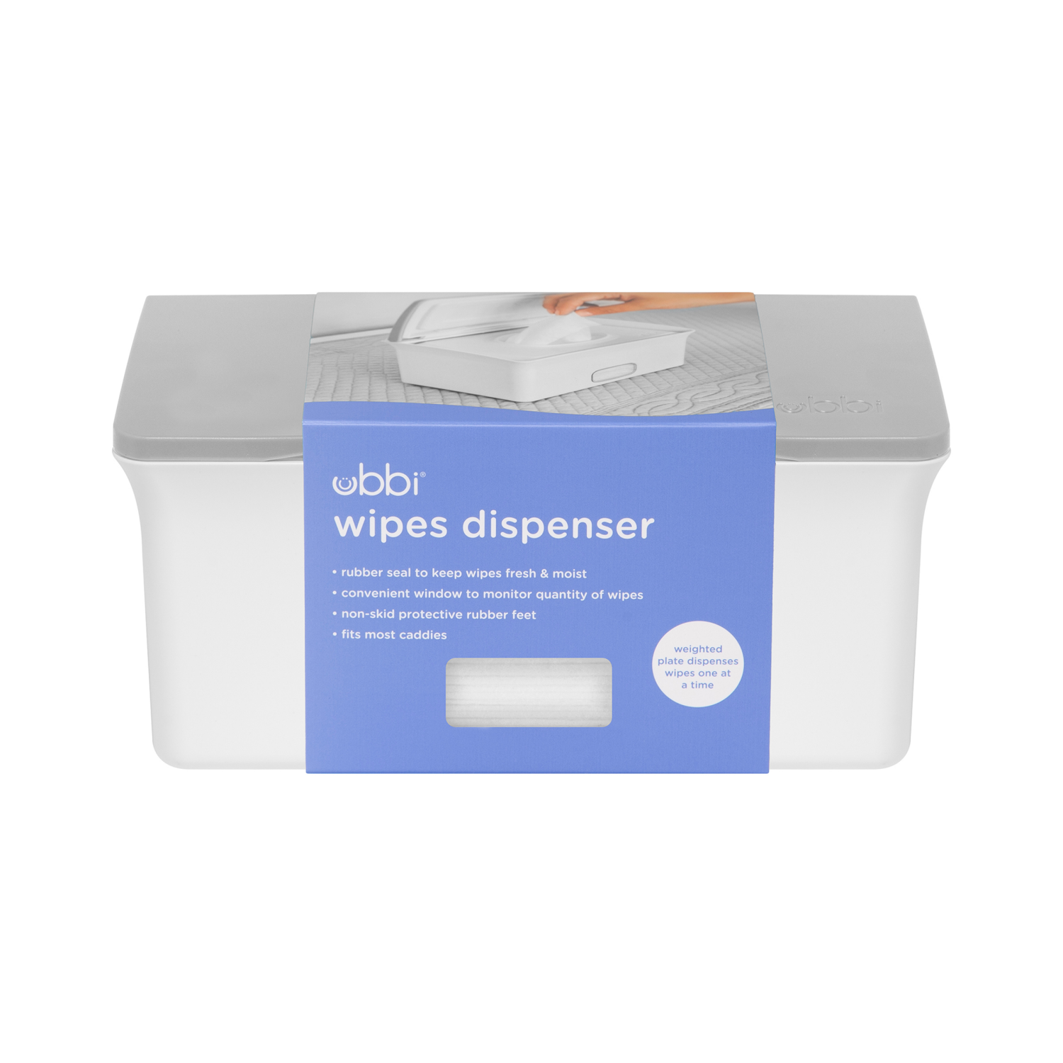 slide 2 of 7, Ubbi Wipes Dispenser - Gray, 1 ct