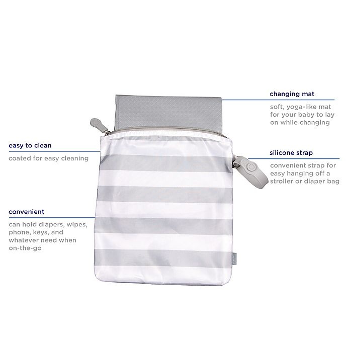 slide 5 of 9, Ubbi World On the Go Diaper Changing Mat and Storage Bag - Grey, 1 ct