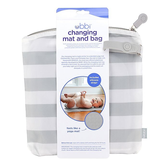 slide 2 of 9, Ubbi World On the Go Diaper Changing Mat and Storage Bag - Grey, 1 ct