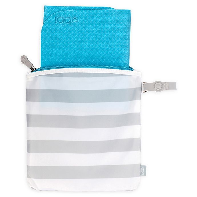 slide 1 of 9, Ubbi World On the Go Diaper Changing Mat and Storage Bag - Blue, 1 ct