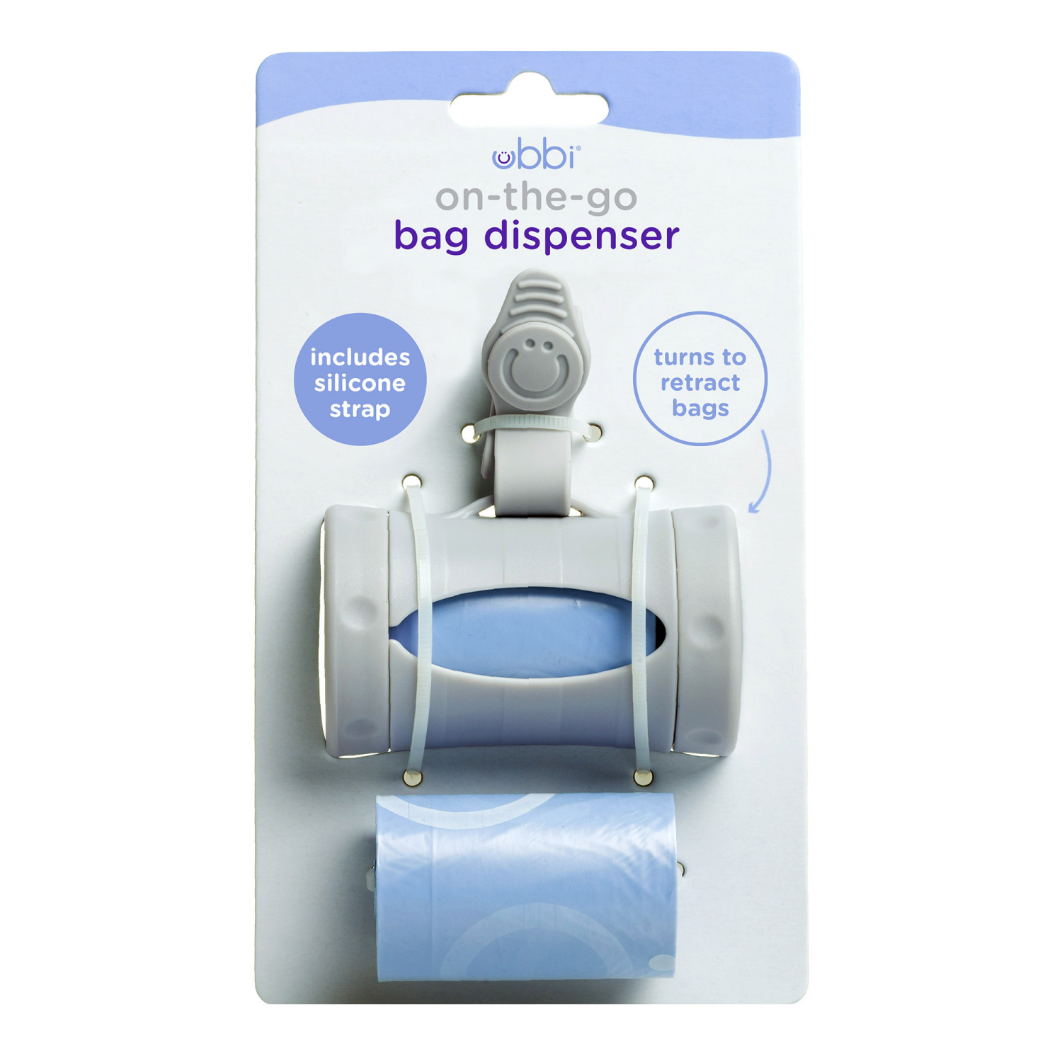slide 2 of 3, Ubbi On The Go Bag Dispenser - Gray, 1 ct