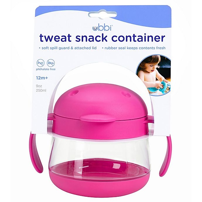 slide 4 of 7, Ubbi World Tweat Snack Container - Pink, 1 ct