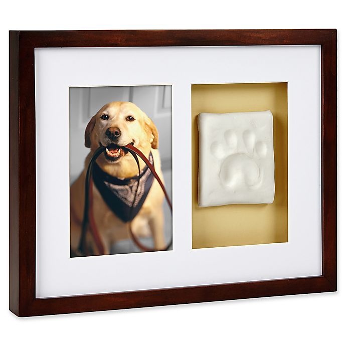 slide 1 of 5, Pearhead Paw Prints Shadowbox Frame Kit - Distressed White, 1 ct