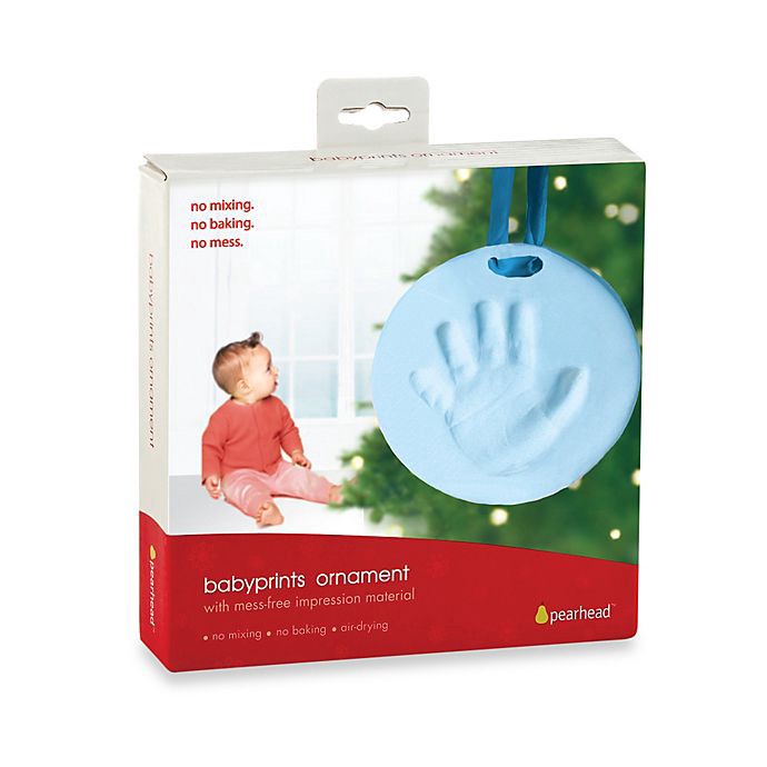 slide 1 of 1, Pearhead Babyprints Ornament - Blue, 1 ct