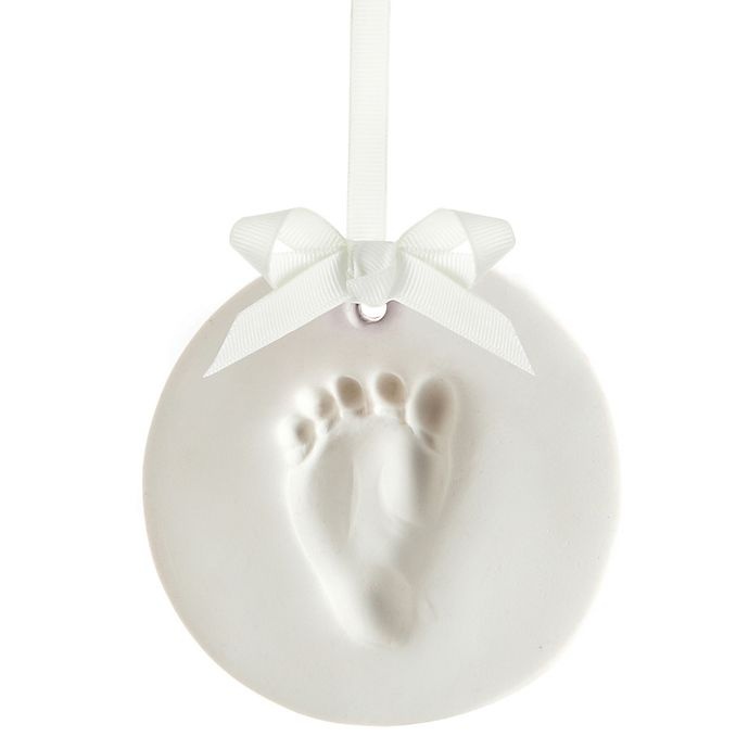 slide 4 of 4, Pearhead Babyprint Baby Keepsake Ornament Kit - White, 6 in x 6 in