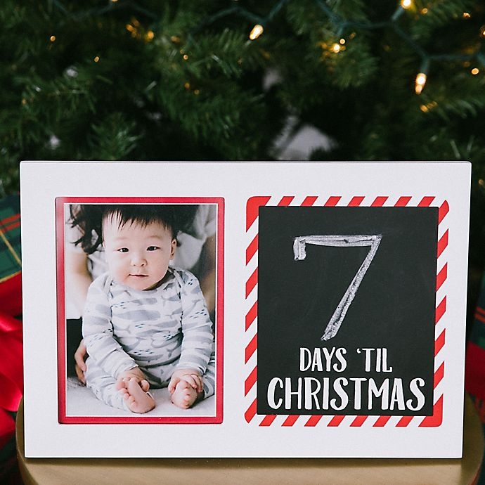 slide 4 of 6, Pearhead Holiday Countdown to Christmas Picture Frame with Included Chalk, 5 in x 7 in