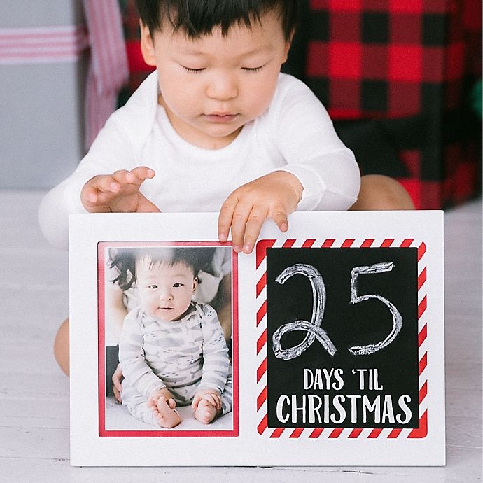 slide 6 of 6, Pearhead Holiday Countdown to Christmas Picture Frame with Included Chalk, 5 in x 7 in