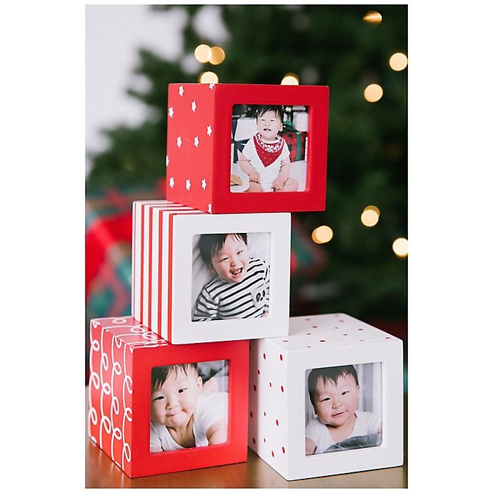 slide 2 of 6, Pearhead Holiday Photo Blocks, 4 ct