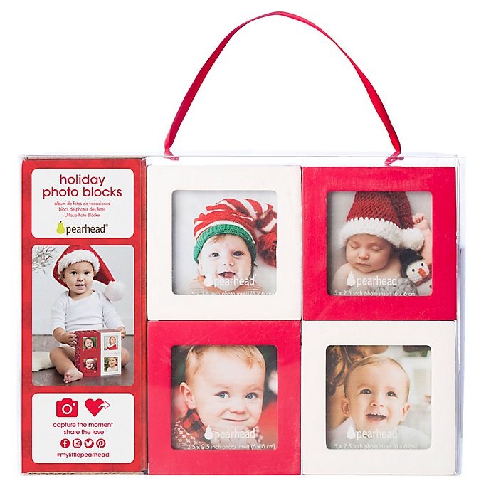 slide 6 of 6, Pearhead Holiday Photo Blocks, 4 ct