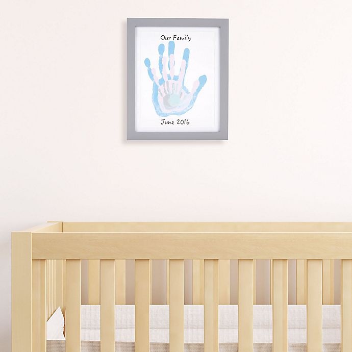 slide 5 of 5, Pearhead Handprint Frame - Grey, 1 ct